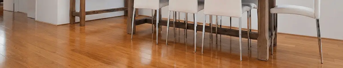 Professionally installed and refinished bamboo flooring in a residential home, showcasing smooth finish and natural wood tones in Ogden, UT